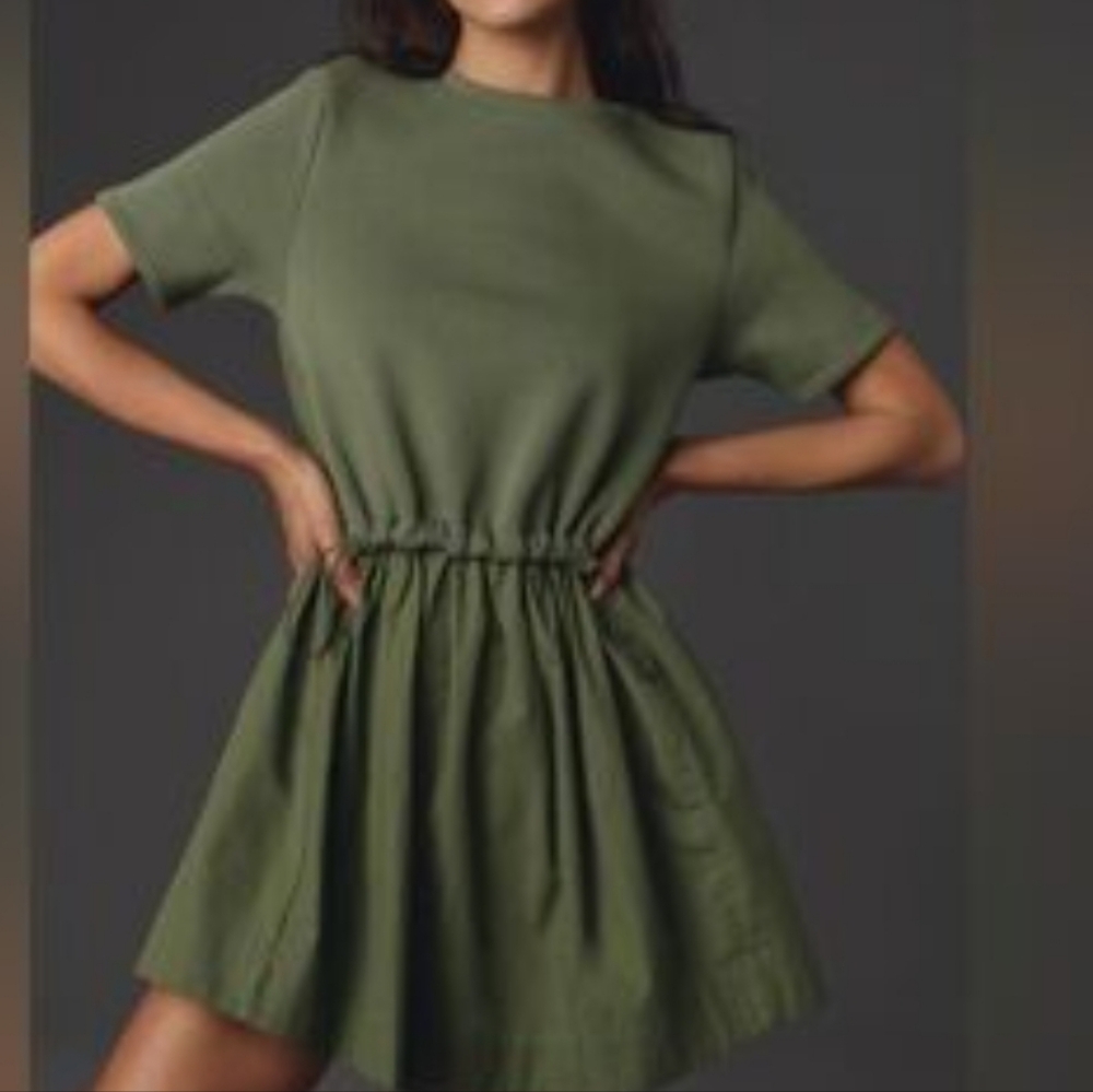 PILCRO Boho Oversized Green Sweater Dress